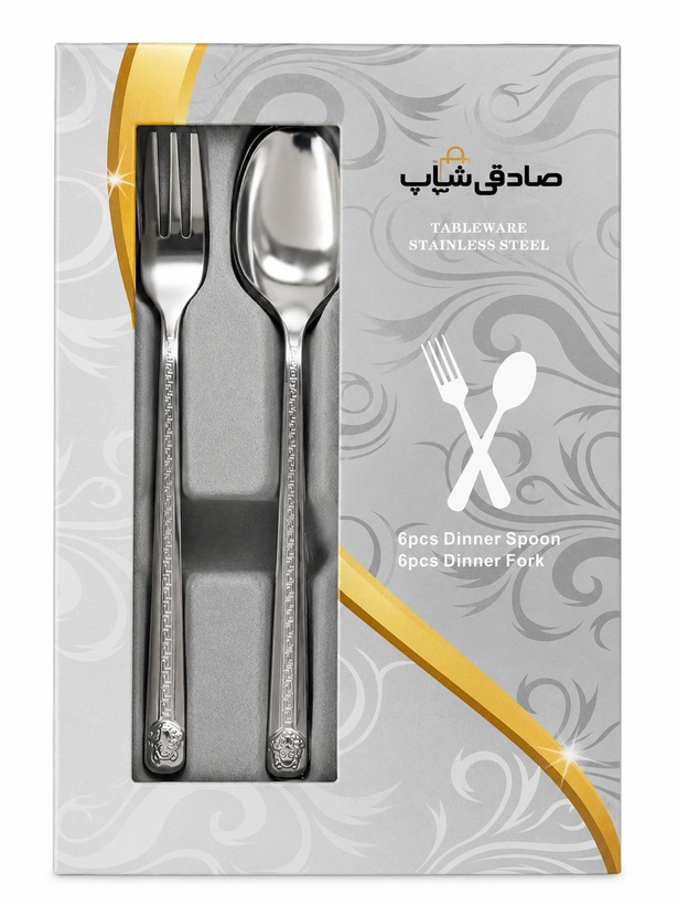 سرویس ۶ نفره قاشق و چنگال هوم لوکس (چین)