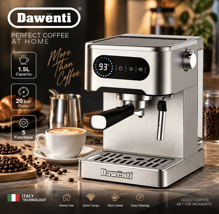 اسپرسوساز خانگی داونتی Dawenti مدل 1.5 لیتری 20 بار