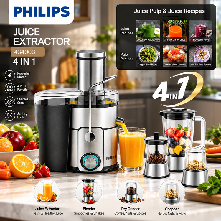 آبمیوهگیری ۴ کاره فیلیپس مدل | Philips